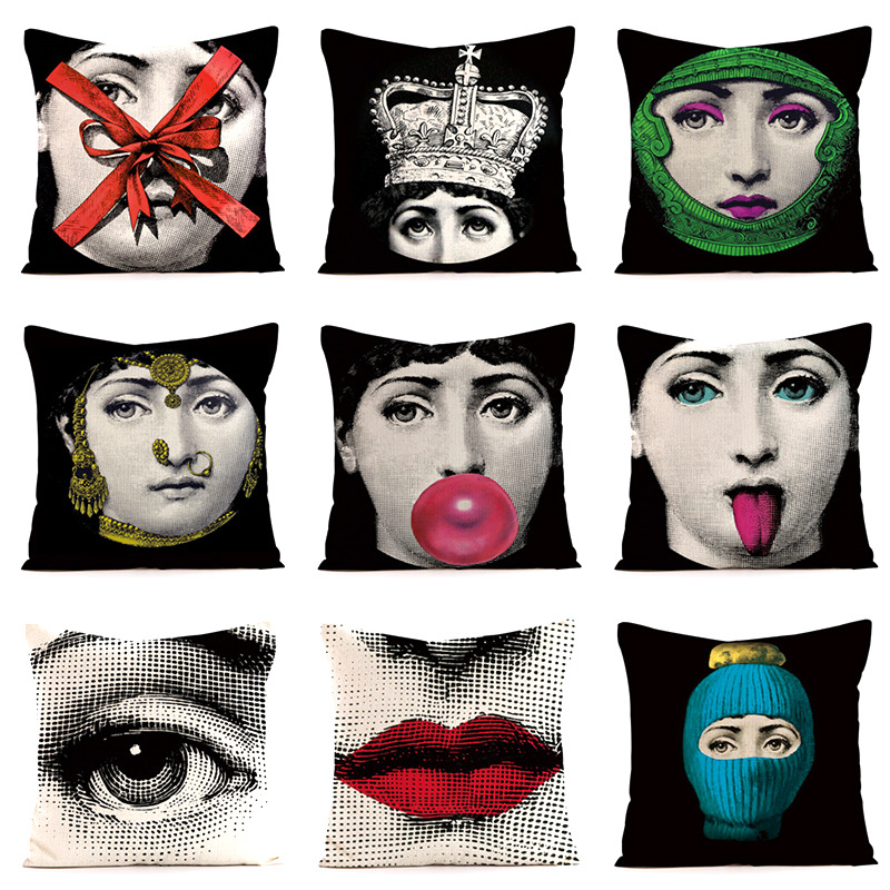 Home.Textiles Cushion - 거실 소파 장식용 쇼트 플러시 프린트가