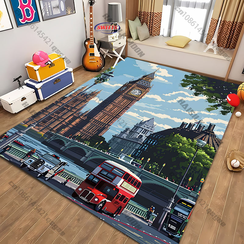 Home Textiles London - 무료 배송! 빅벤 런던 풍경 패턴