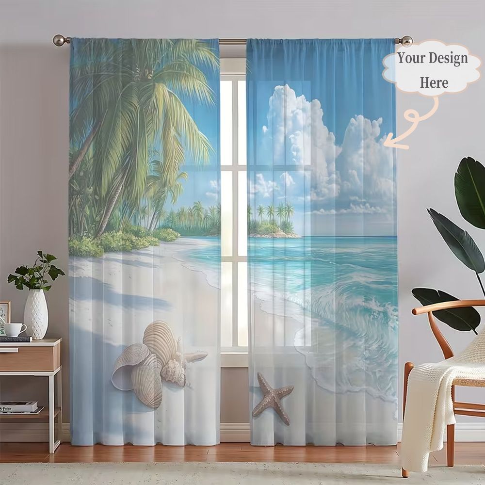 Textiles For Home - 맞춤형 2D 플랫 2피스 시어 커튼,