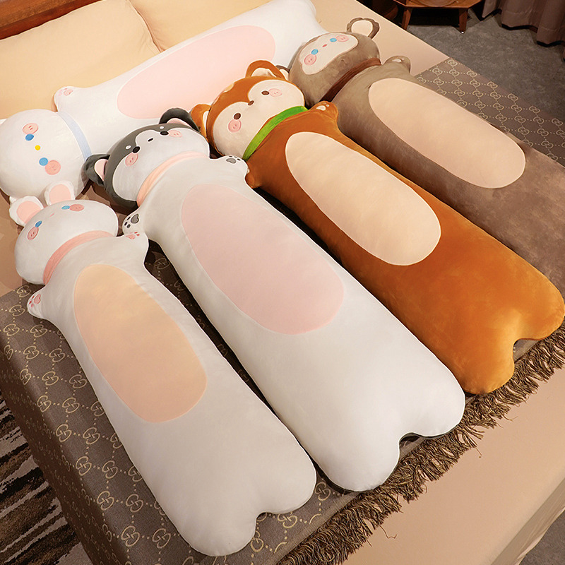 Bolster Pillow Long - 귀여운 긴 여우 고양이 원숭이 토끼