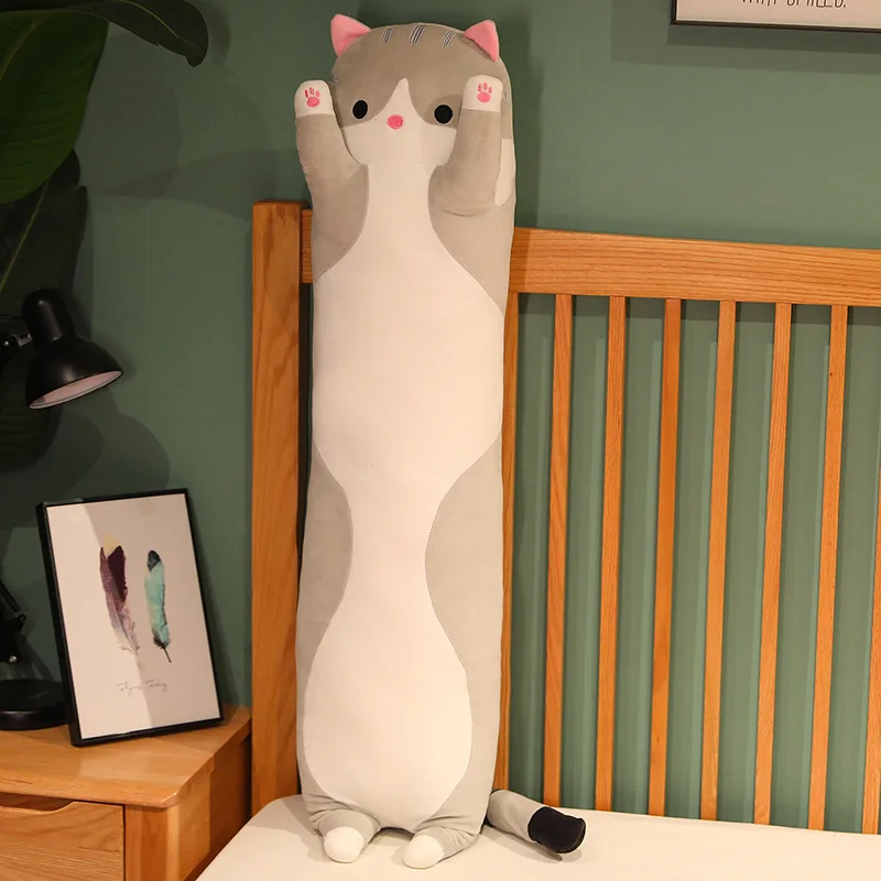 Bolster Pillow Long - 50/70cm 재미있는 귀여운 부드러운 긴 고양이