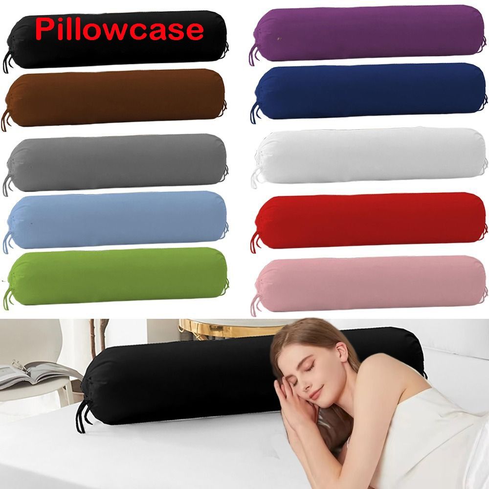 Bolster Pillow Long - 단색 롱 원통형 베개 커버 세탁
