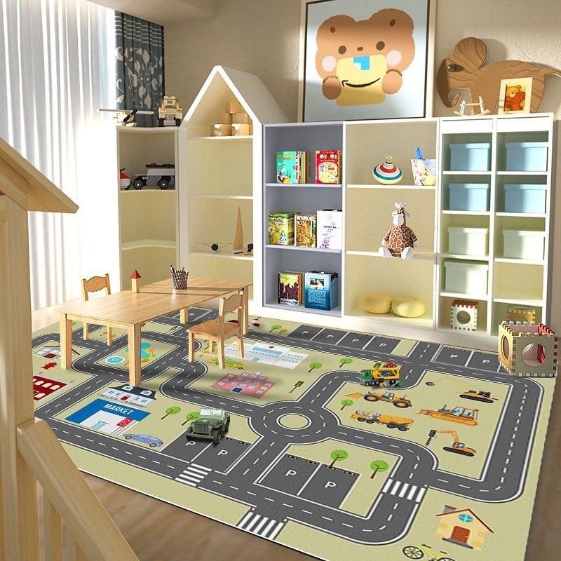 만화 어린이 바닥 매트 도시 교통 폴리 에스터 인쇄 카 - Home Textiles City 리뷰 및 가격