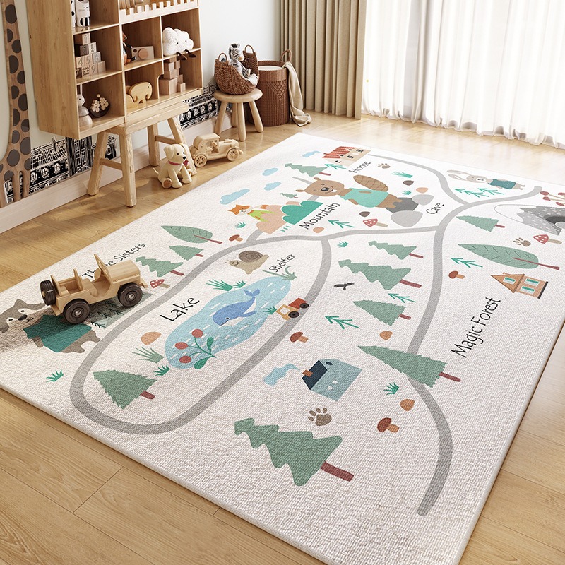 어린이 교육용 러그 컬렉션 세계 지도 도시 도로 마법의 - Home Textiles City 리뷰 및 가격