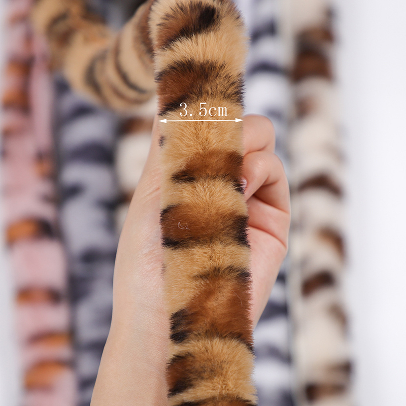 1m 가짜 토끼 모피 레오파드 리본 스트라이프 테이프  - Home Textiles Turkey 리뷰 및 가격